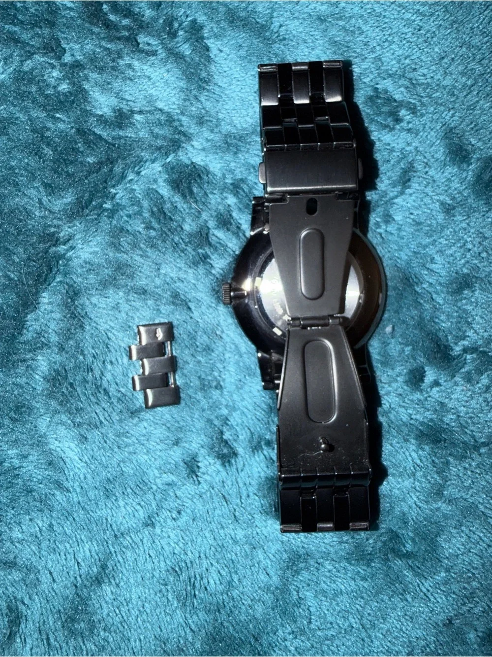 Armitron Men's Black Stainless Steel Link Watch